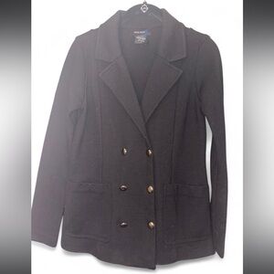 Elegant Black Double-Breasted Blazer